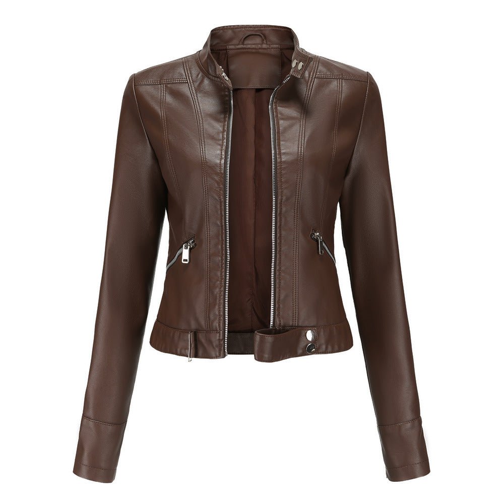 Sleek Faux Leather Jacket