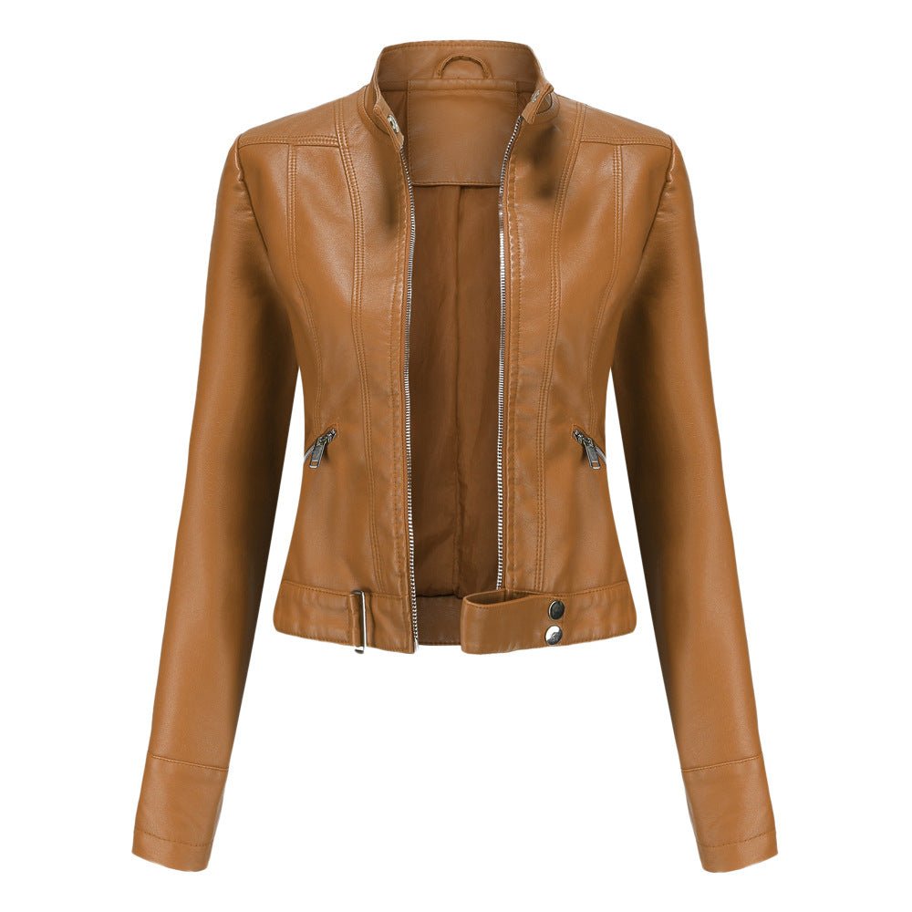 Sleek Faux Leather Jacket