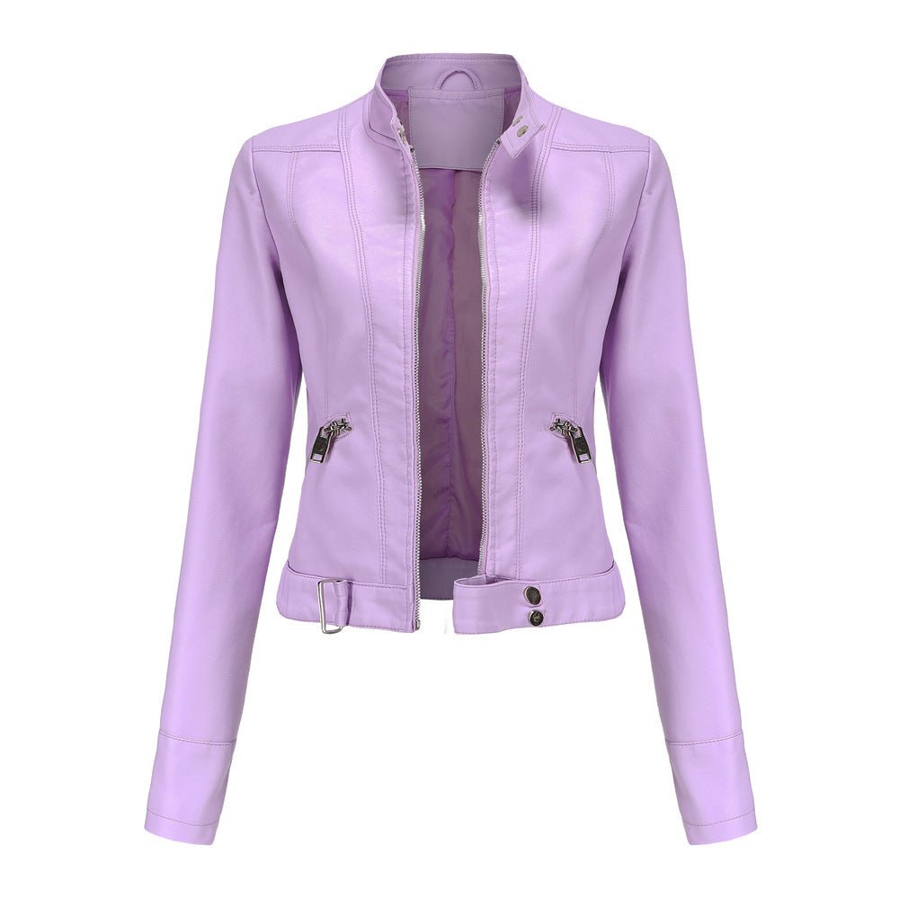 Sleek Faux Leather Jacket