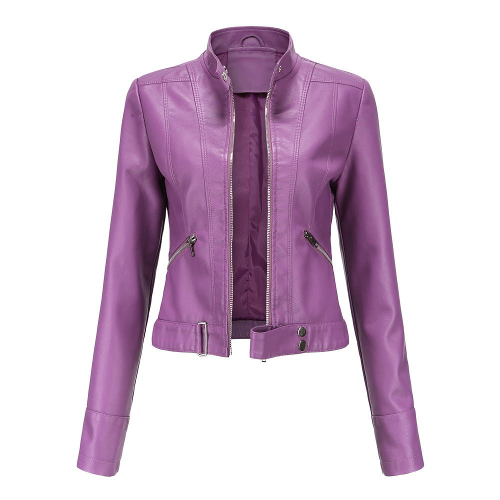 Sleek Faux Leather Jacket