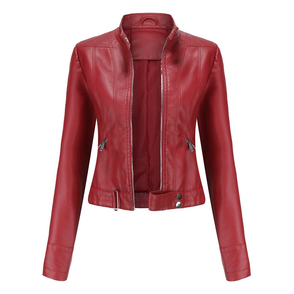 Sleek Faux Leather Jacket