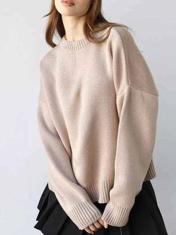 Cozy Oversized Crew Neck Sweater