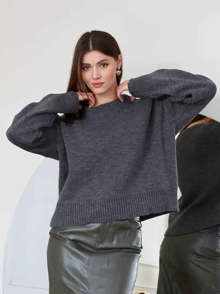 Cozy Oversized Crew Neck Sweater