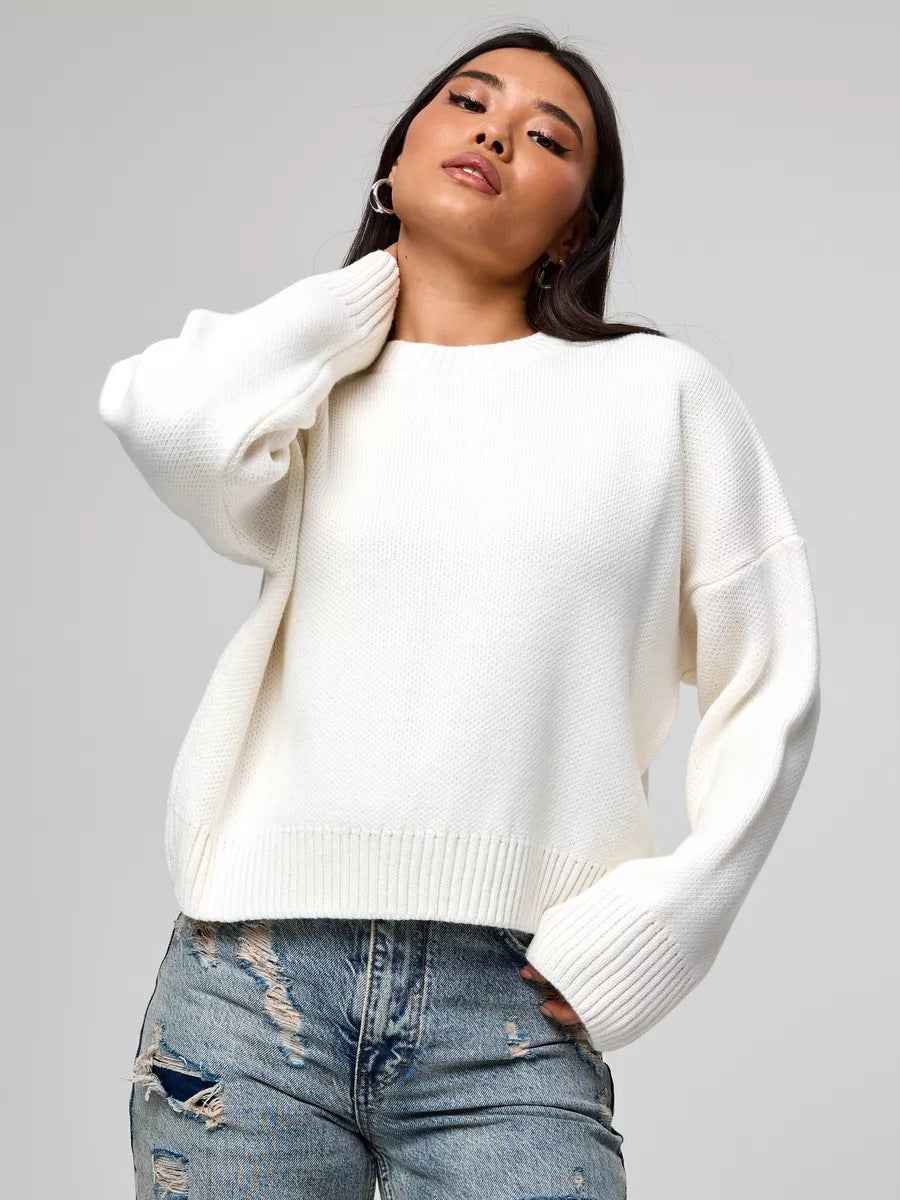 Cozy Oversized Crew Neck Sweater