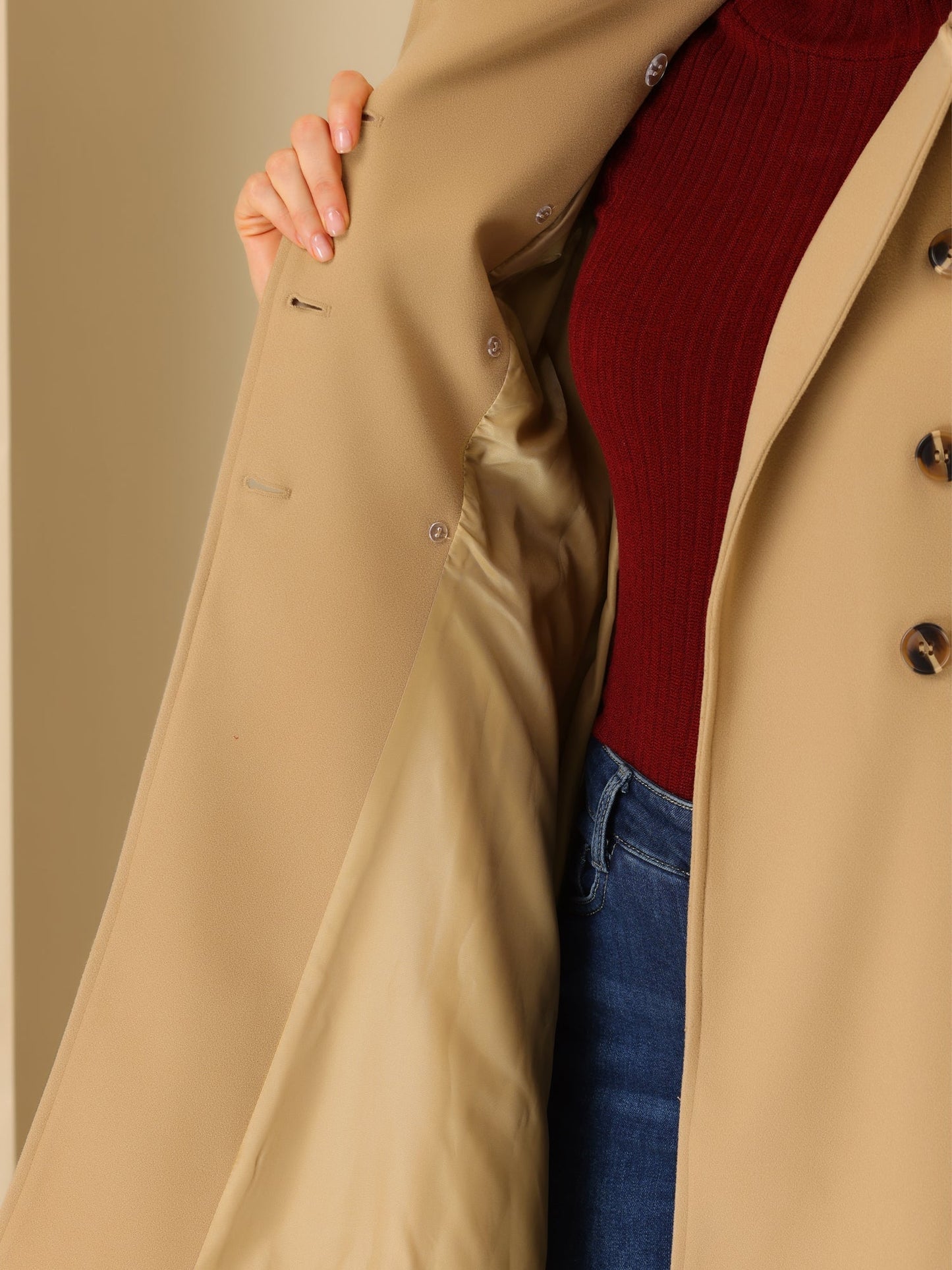 Chic Double-Breasted Trench Coat