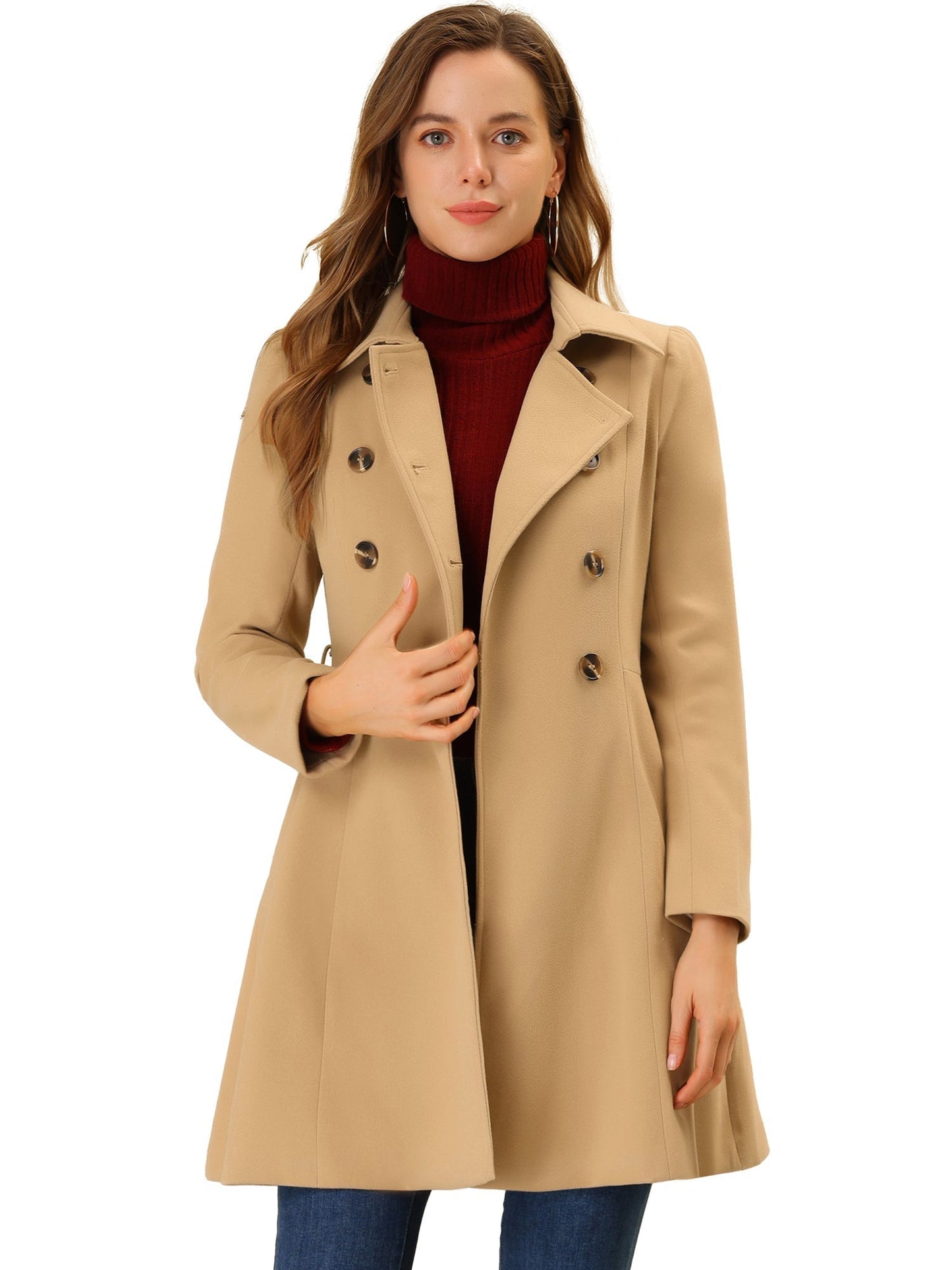 Chic Double-Breasted Trench Coat