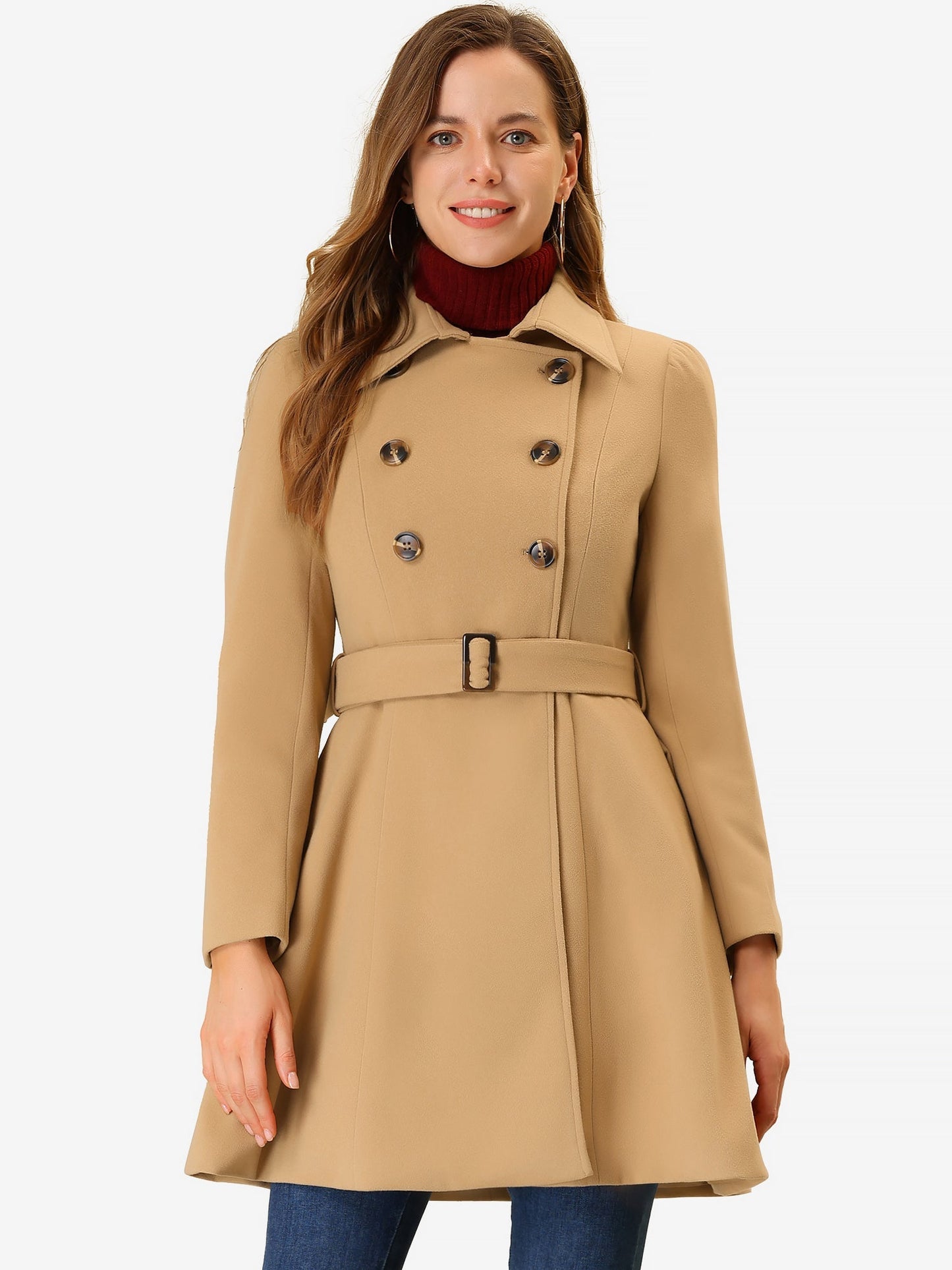 Chic Double-Breasted Trench Coat