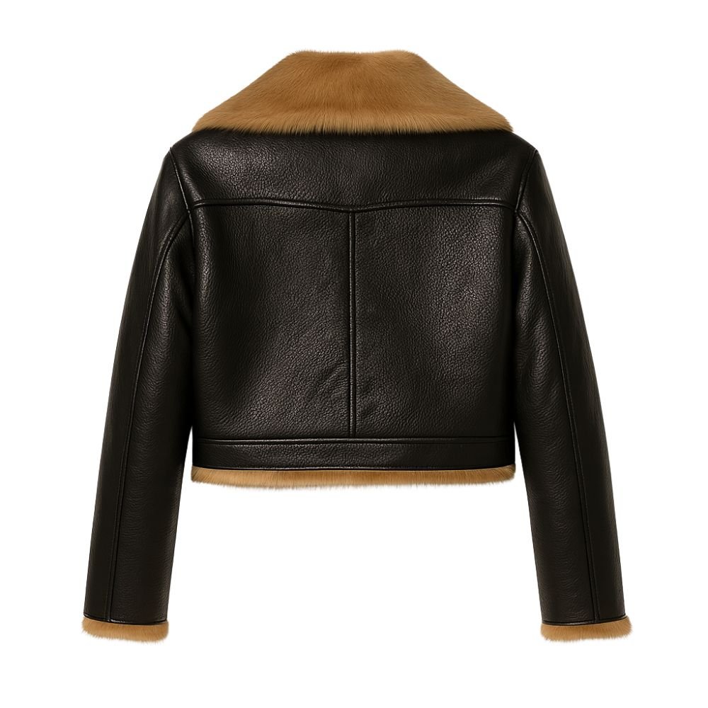 Chic Cropped Aviator Jacket
