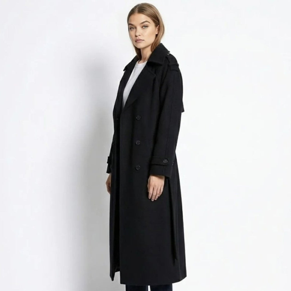 Elegant Double Breasted Trench