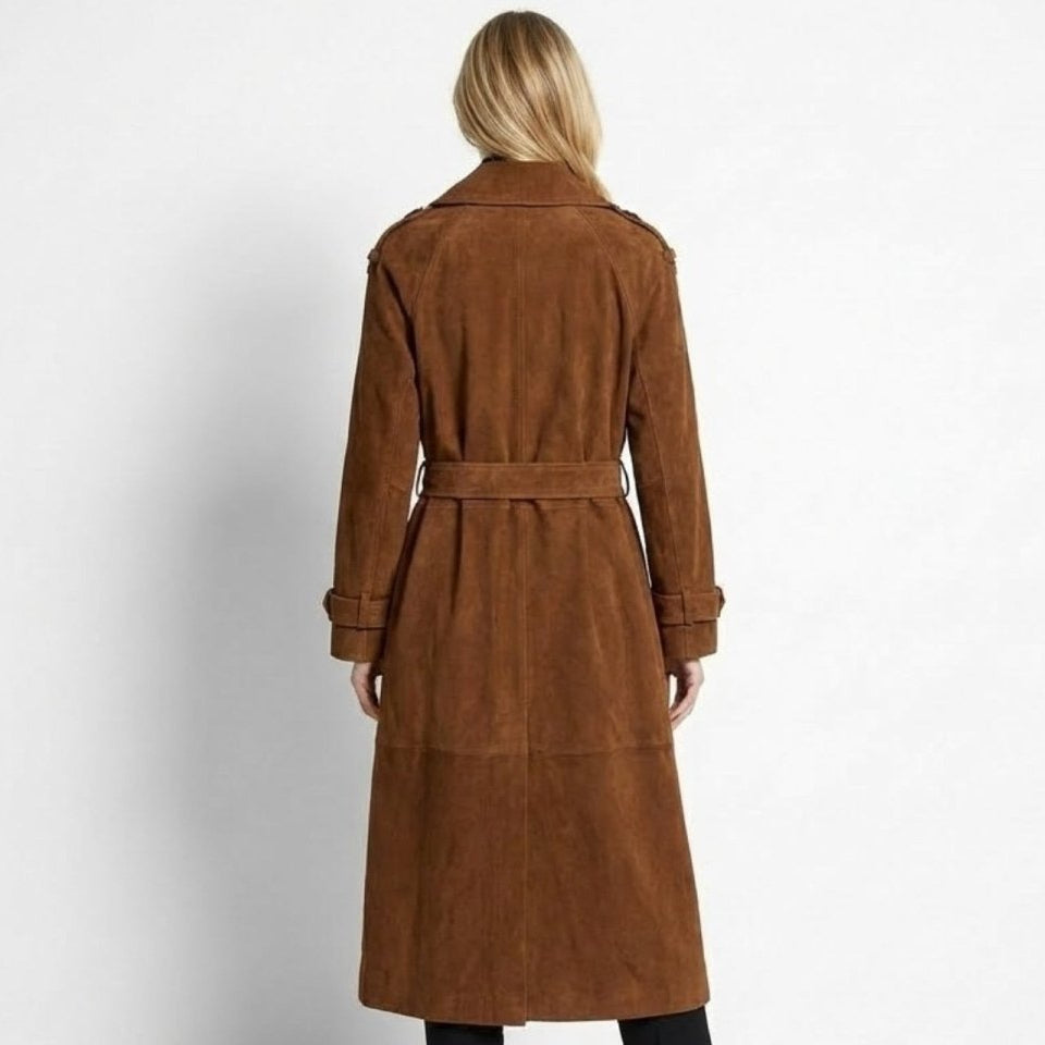 Elegant Double Breasted Trench