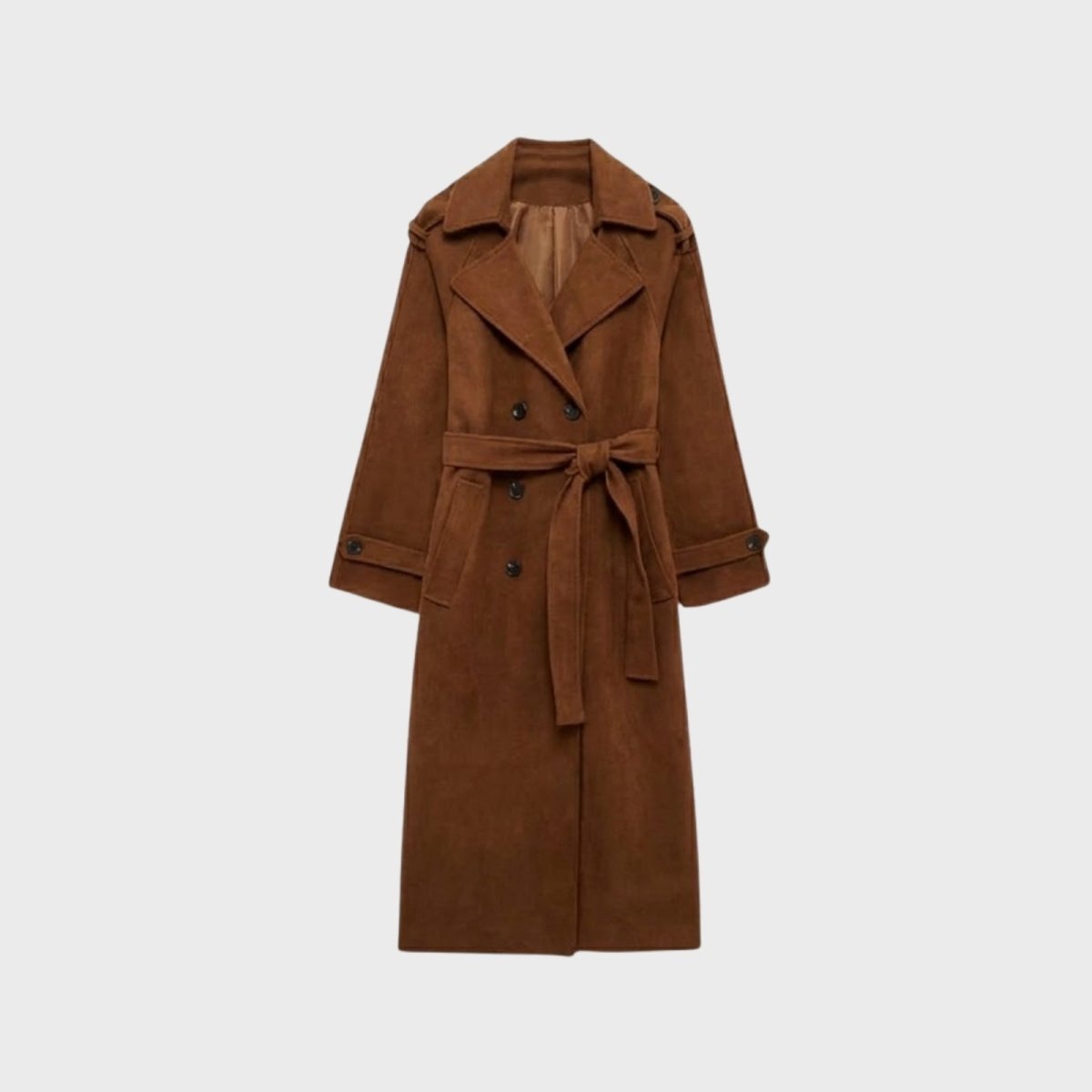 Elegant Double Breasted Trench