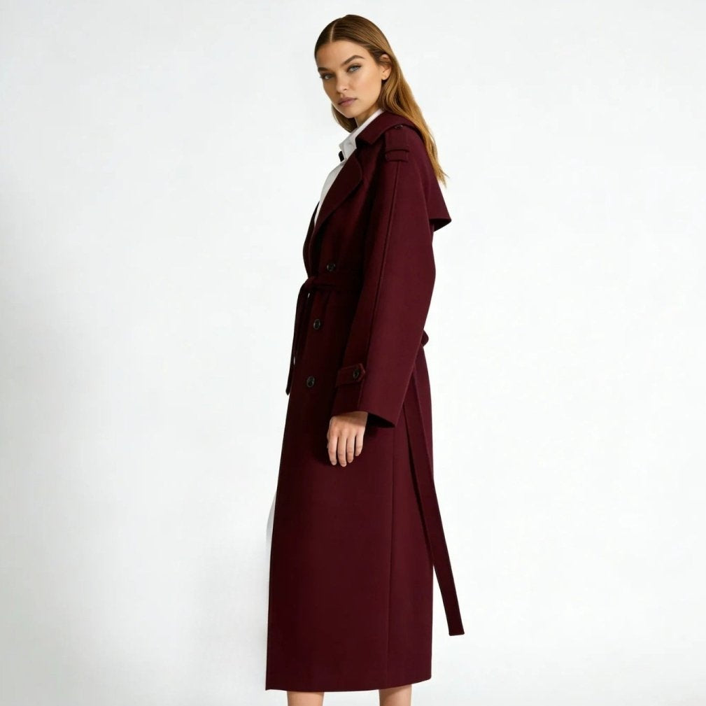 Elegant Double Breasted Trench