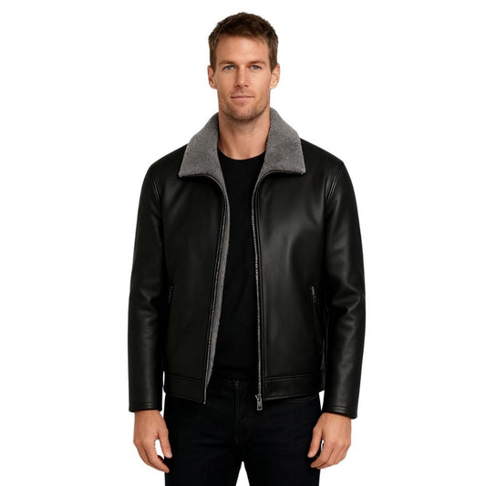 Men's Leather Aviator Jacket