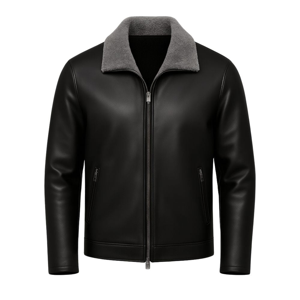 Men's Leather Aviator Jacket